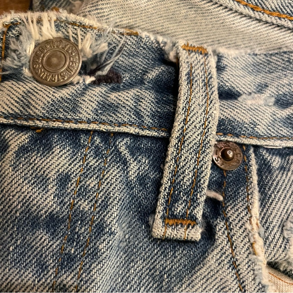 Vintage 90s Levis Grateful Dead Patchwork Hippie Festival Jeans - Picture 12 of 13